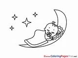 Sleep Colouring Children Coloring Baby Pages Sheet Title Sheets sketch template