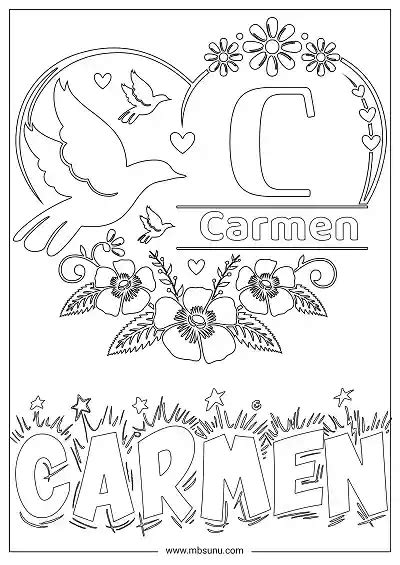 coloring page   carmen mbsunucom