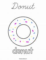 Coloring Donut Cursive Built California Usa sketch template
