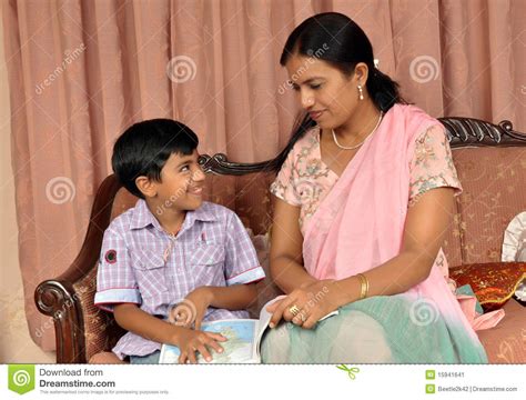 Mother Teaching Her Son Stock Image Image Of Education