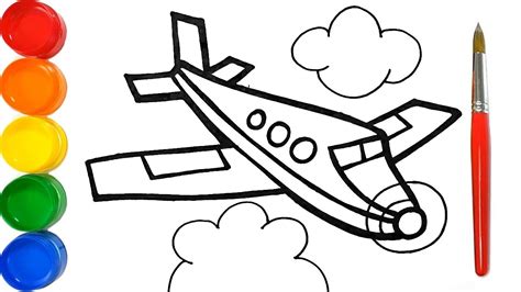 Como Dibujar Y Pintar Un Avion Paso A Paso Dibujos Para