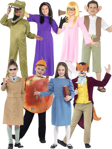 kids roald dahl fancy dress  costume world book day week boys girls