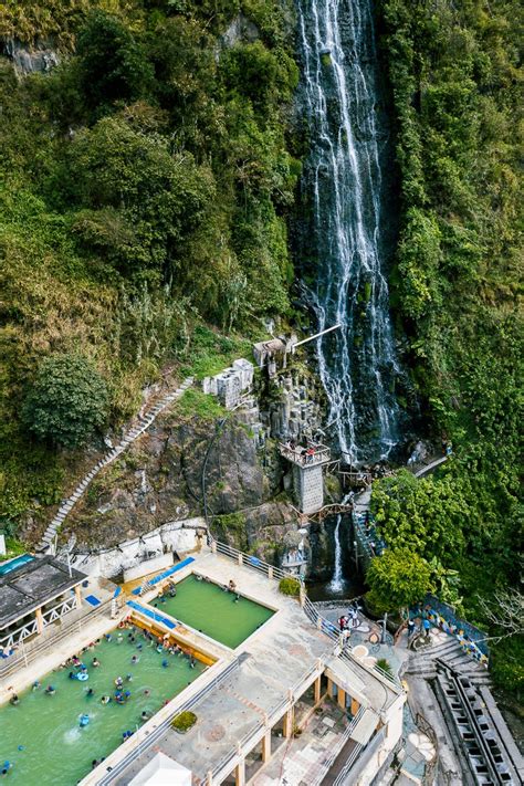 cascada and termas de la virgen in banos ecuador a cool hot springs