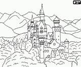 Castle Neuschwanstein Coloring Bavaria Pages Gothic Germany Printable 250px 18kb sketch template