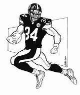 Steelers Coloring Pages Nfl Football Lacrosse Player Getdrawings Drawing Getcolorings Color sketch template