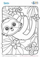 Sloth Sloths Faultier Malvorlagen Jungle Kidsacademy Arbeitsblatt Conservation Malvorlage Livres sketch template