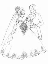 Coloring Wedding Pages Print Everfreecoloring sketch template