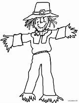 Scarecrow Coloring Pages Kids Printable Cool2bkids Getdrawings Girl sketch template