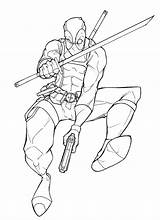 Deadpool Coloring Pages Printable Getdrawings sketch template