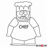 South Park Chef Drawing Draw Mcelroy Step Cartoons Getdrawings Paintingvalley sketch template