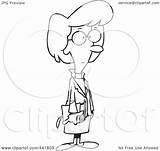 Minister Female Clip Toonaday Outline Royalty Illustration Cartoon Rf 2021 sketch template