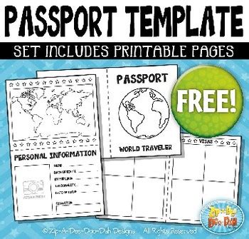 passport clipart worksheets