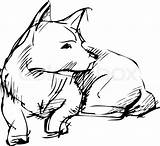 Dog Down Sitting Drawings Drawing Laying Sketch Cartoon Sketches Coloring Animal Easy Choose Board Pages Getdrawings Cute Source sketch template