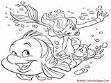 Coloring Pages Sea Ocean Life Under Kids Print Mermaid Little Disney Color Printable Scene Harmony Animals Popular Animal Search Themed sketch template