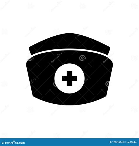 isolated nurse hat icon stock vector illustration  white