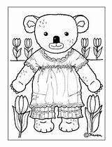 Til Postcards Dukke Doll Bear Colour Kravlenisser Farvelægge Bamse Og Postkort Karens Colouring Outs Cut Pages sketch template