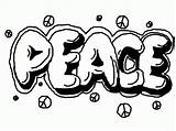 Graffiti Coloring Peace Pages Words Adults Teenagers Teens Printable Colouring Word Kids Cool Drawing Coloring4free Color Bo Clipart Letters Drawings sketch template