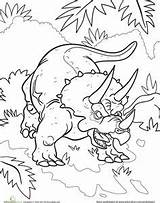 Triceratops Thicker sketch template