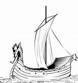 Vikingo Navio Escudo Drakkar Espada Vikingos Colorironline sketch template