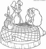 Lady Tramp Coloring Pages sketch template