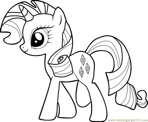 rarity coloring page  kids    pony friendship