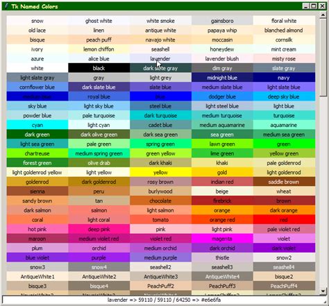 colors  names