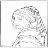 Ausmalbilder Vermeer Kunst Allerlei Diverse Allerhand Litt Hvert Painter Schilder Maler Categorie Kategori Malesider Cuadros sketch template