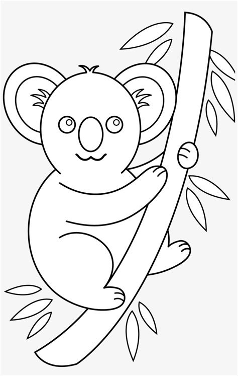 koala clip art black  white bear cute easy animals