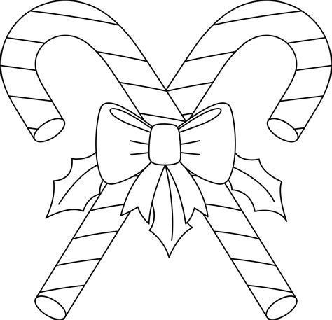 christmas candy cane isolated coloring page  vector art  vecteezy