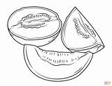 Melon Coloring Pages Cantaloupe Sliced Drawing Colouring Printable Clip Melons Sketch Designlooter Supercoloring Picolour Visit Honey Template 44kb 1962 sketch template