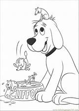 Coloring Clifford Library Clipart Sheets Playing Friends Comendo Imagens Colorir Cachorro Para sketch template