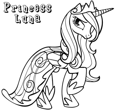 mlp luna coloring pages   pony princess luna coloring pages