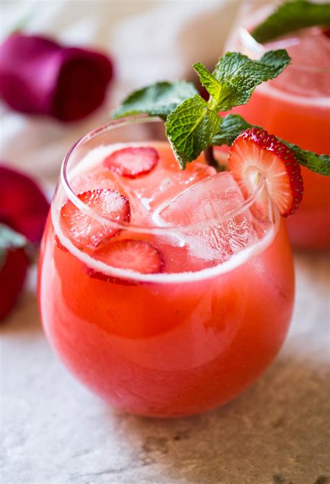 homemade fresh strawberry lemonade recipe healthy summer drink nutrition