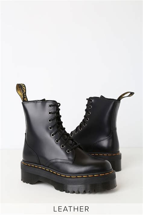 jadon black leather  eye platform boot boots platform boots nicole boots