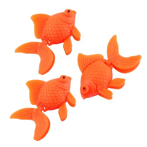pcs aquarium fish tank orange plastic floating goldfish ornament