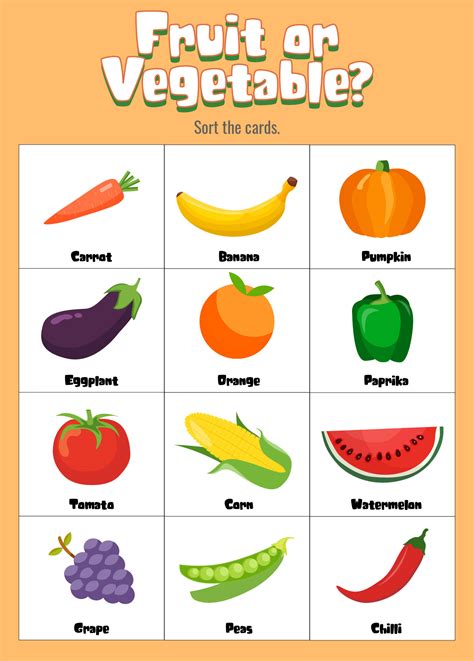 printable pictures  fruits  vegetables printable word searches