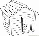 Coloring Pages Doghouse House Template sketch template
