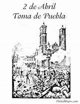 Puebla Toma Batalla Pinto 1862 sketch template