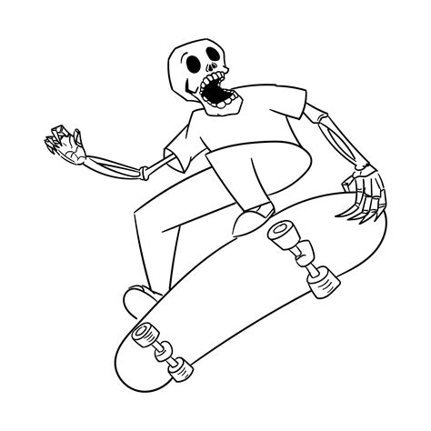 halloween skeleton coloring pages printables