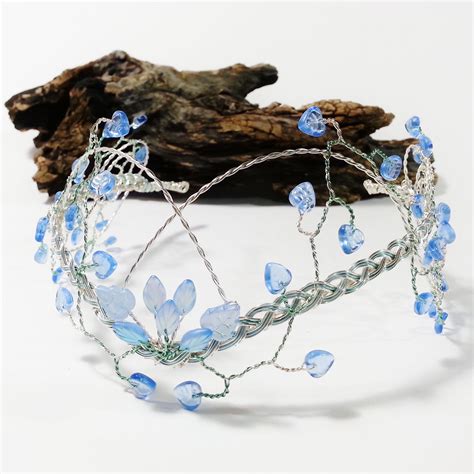 ice blue elven princess wedding headdress circlet · thyme2dream · online store powered by