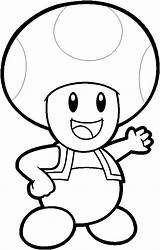 Toad Mario Cartoon Coloring Pages Library Clipart sketch template