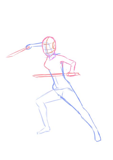 draw fight pose       specially  arms  legs