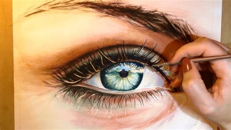 paint  realistic eye watercolor portrait tutorial youtube