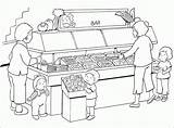 Kolorowanki Supermarche Supermarket Kolorowanka Wydrukowania sketch template