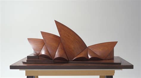 sydney opera house model built   wind pressure distribution   roof polished wood