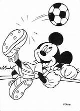 Mickey Coloring Mouse Playing Pages Football Color Print sketch template