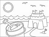 Coloring Sand Beach Pages Castle Summer Kids Sheets Printable Sandcastle Drawing Getdrawings Playing Magic Castles Proven Word Color Choose Board sketch template
