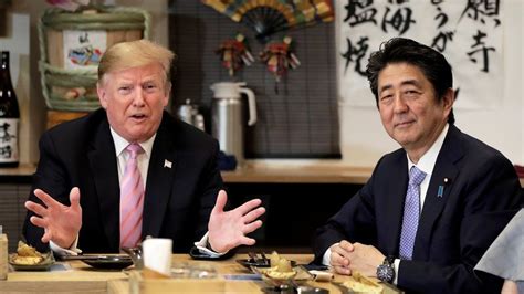 Trump In Japan Us President Backs Abe Kim Talks Bbc News