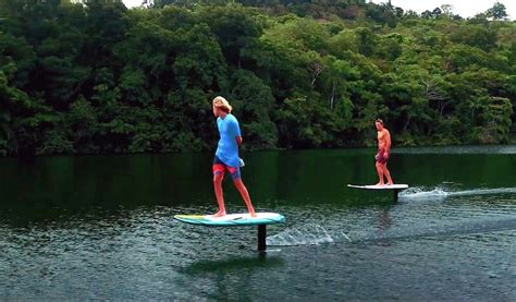motorized hydrofoil surfboard  fly   water   mph techstartups