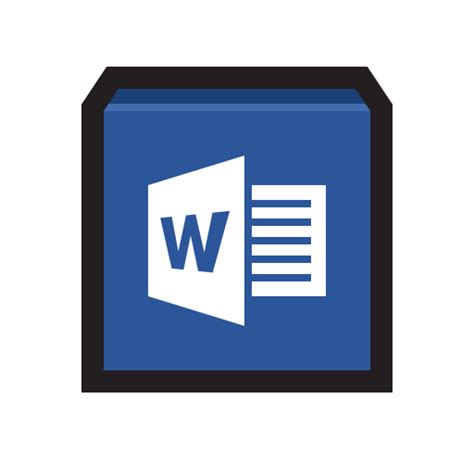 microsoft word icon flat strokes app iconpack hopstarter